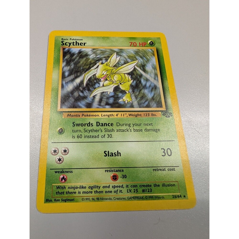Scyther 26/64 Jungle Regular pokemon card rare no issues
